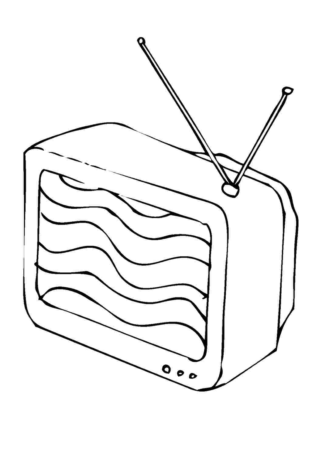 Телевизор раскраска для детей