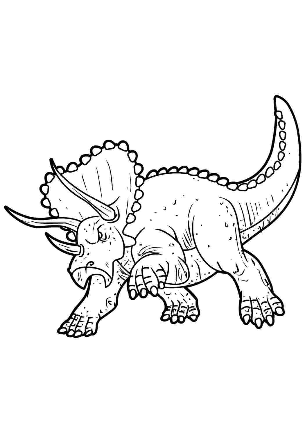 Раскраска динозавр 2-3 года