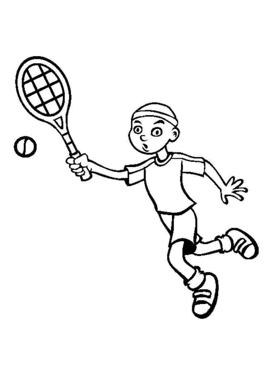 Раскраска Ракетка и мячик для настольного тенниса