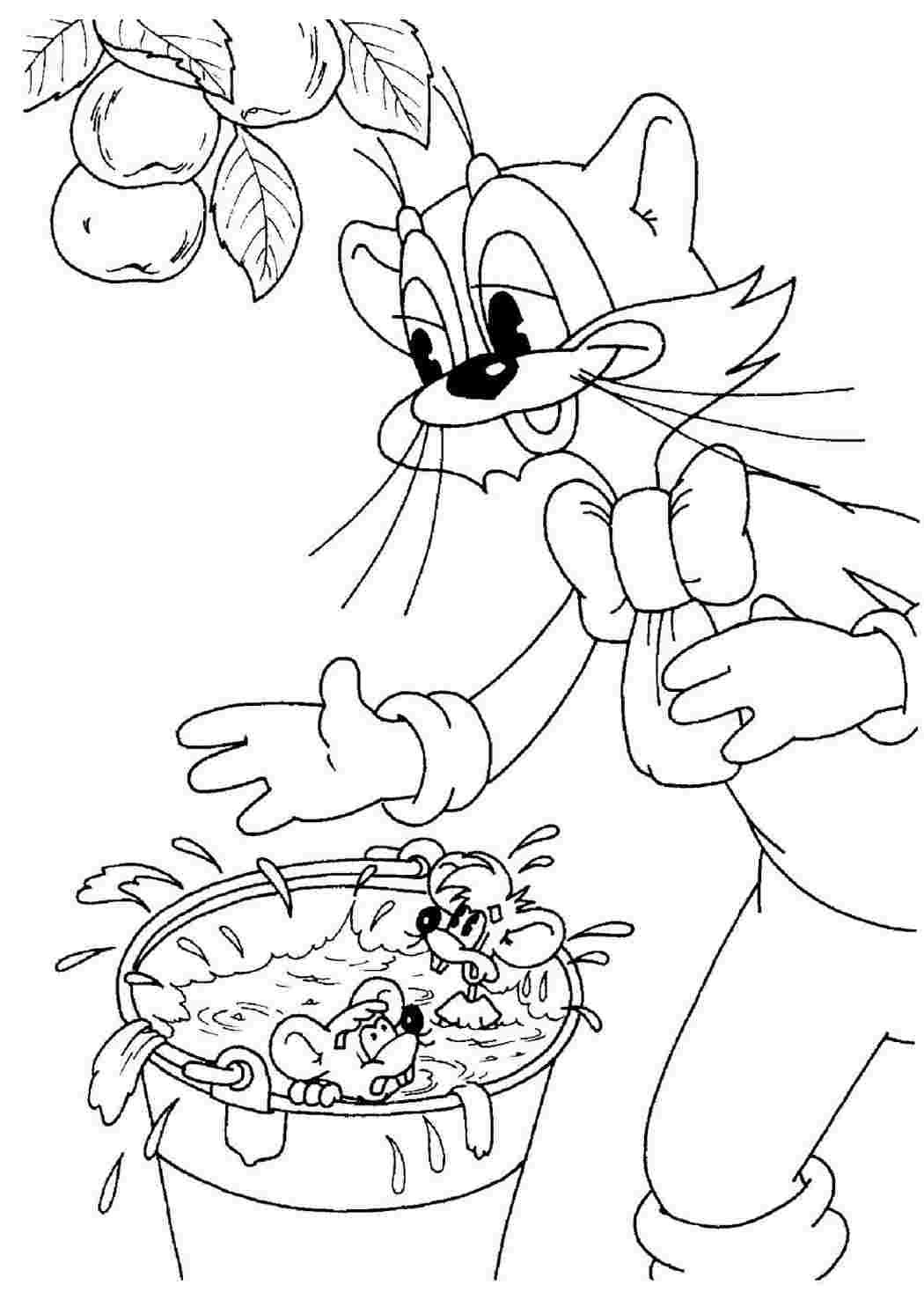 Раскраски из мультфильма Приключение кота Леопольда