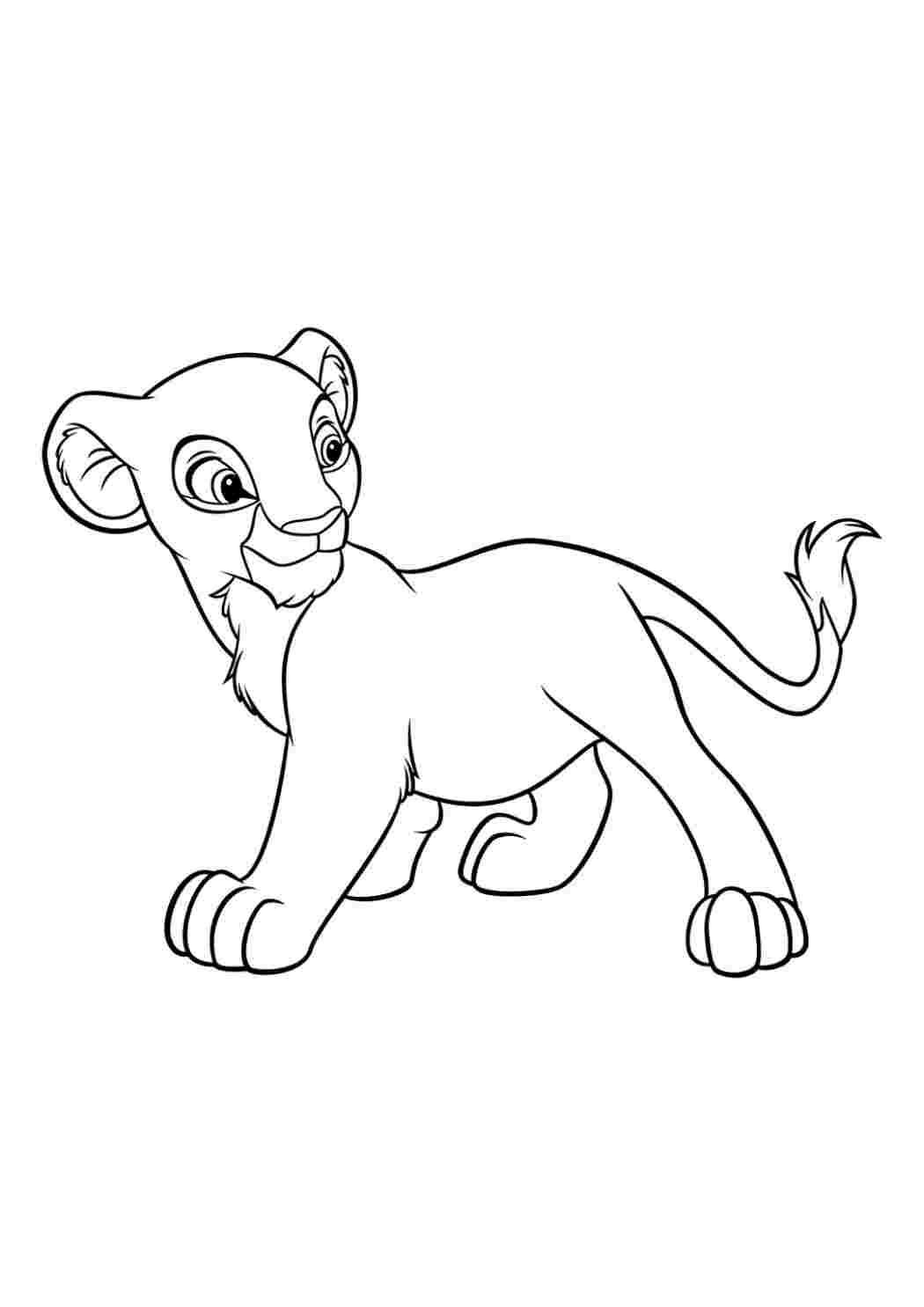 Рисунок Симбы из короля Льва маленького