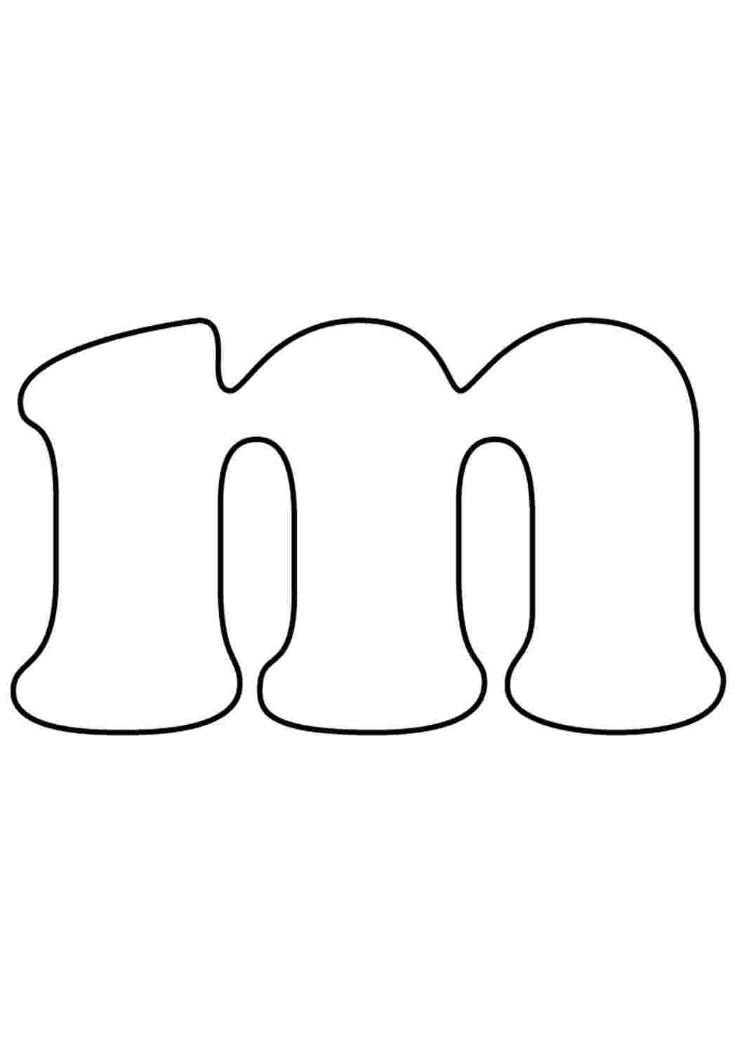 Буквы m&m трафарет