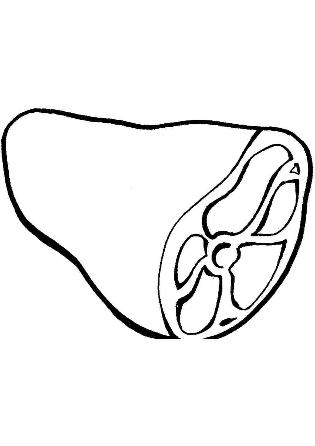 Картинка мясо раскраска для детей