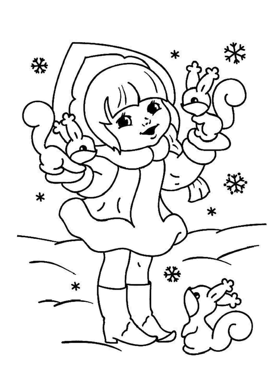 Снегурушка раскраска для детей