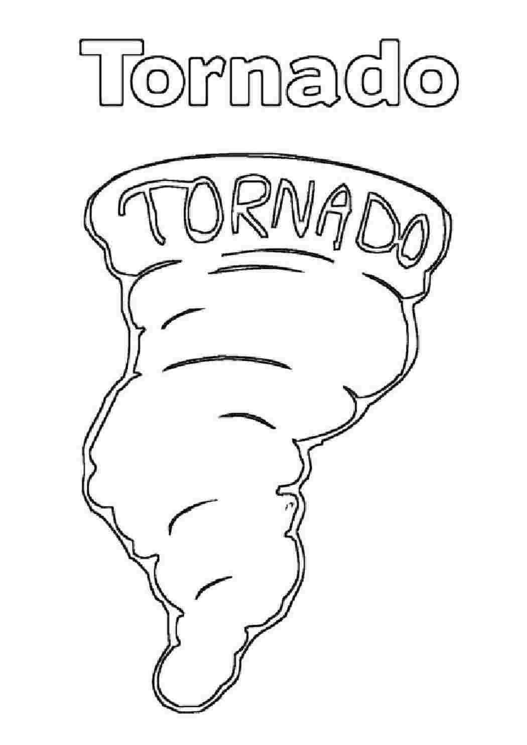 Раскраска Торнадо смерч