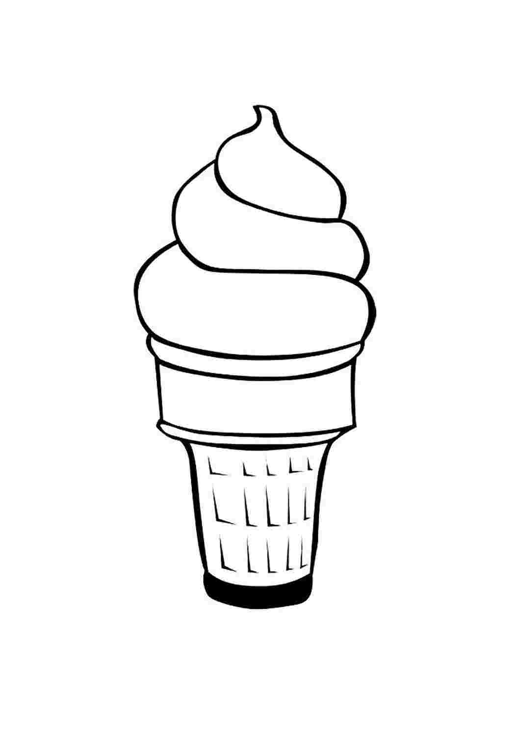 Мороженое рожок на белом фоне