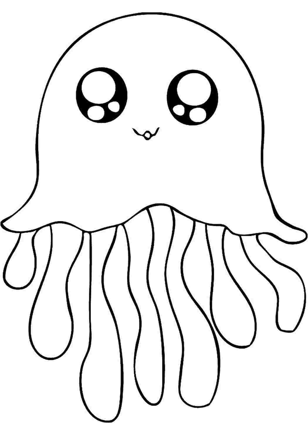 Медуза картинка для детей раскраска