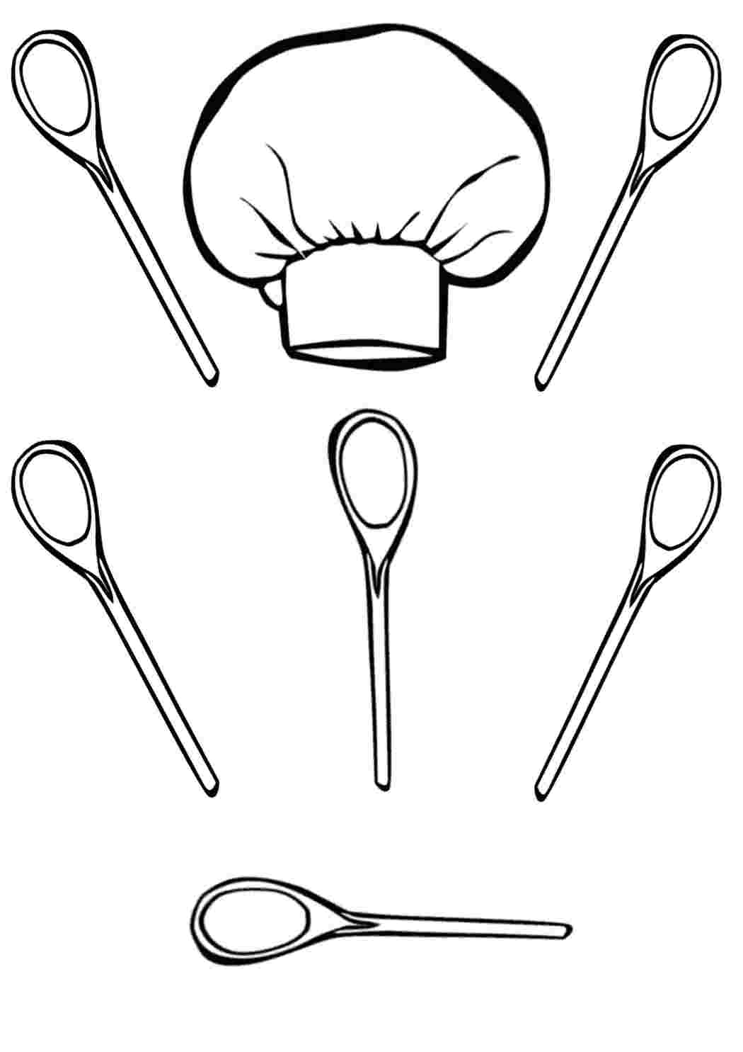 Картинка ложка раскраска