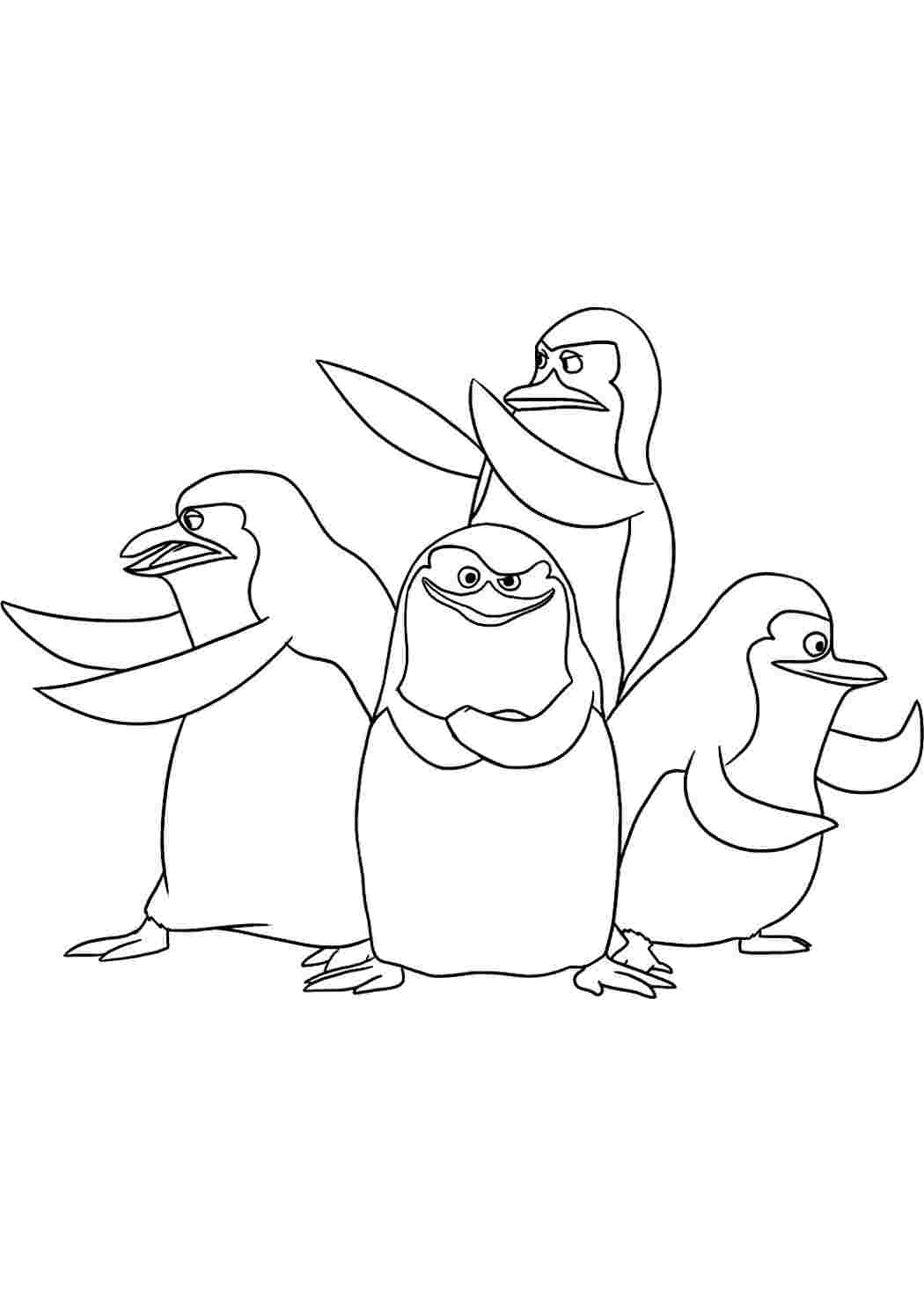 Раскраски для девочек пингвины