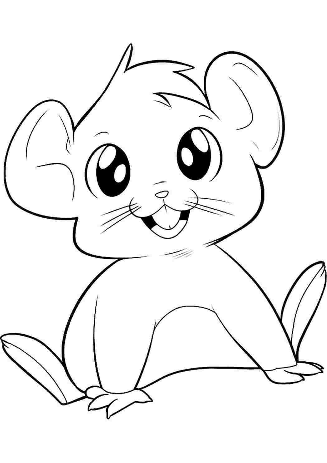 Раскраска мышонок