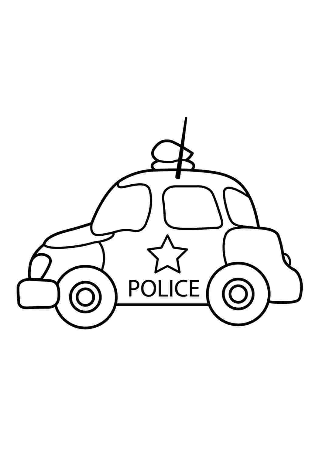 Машинки полицейские контур