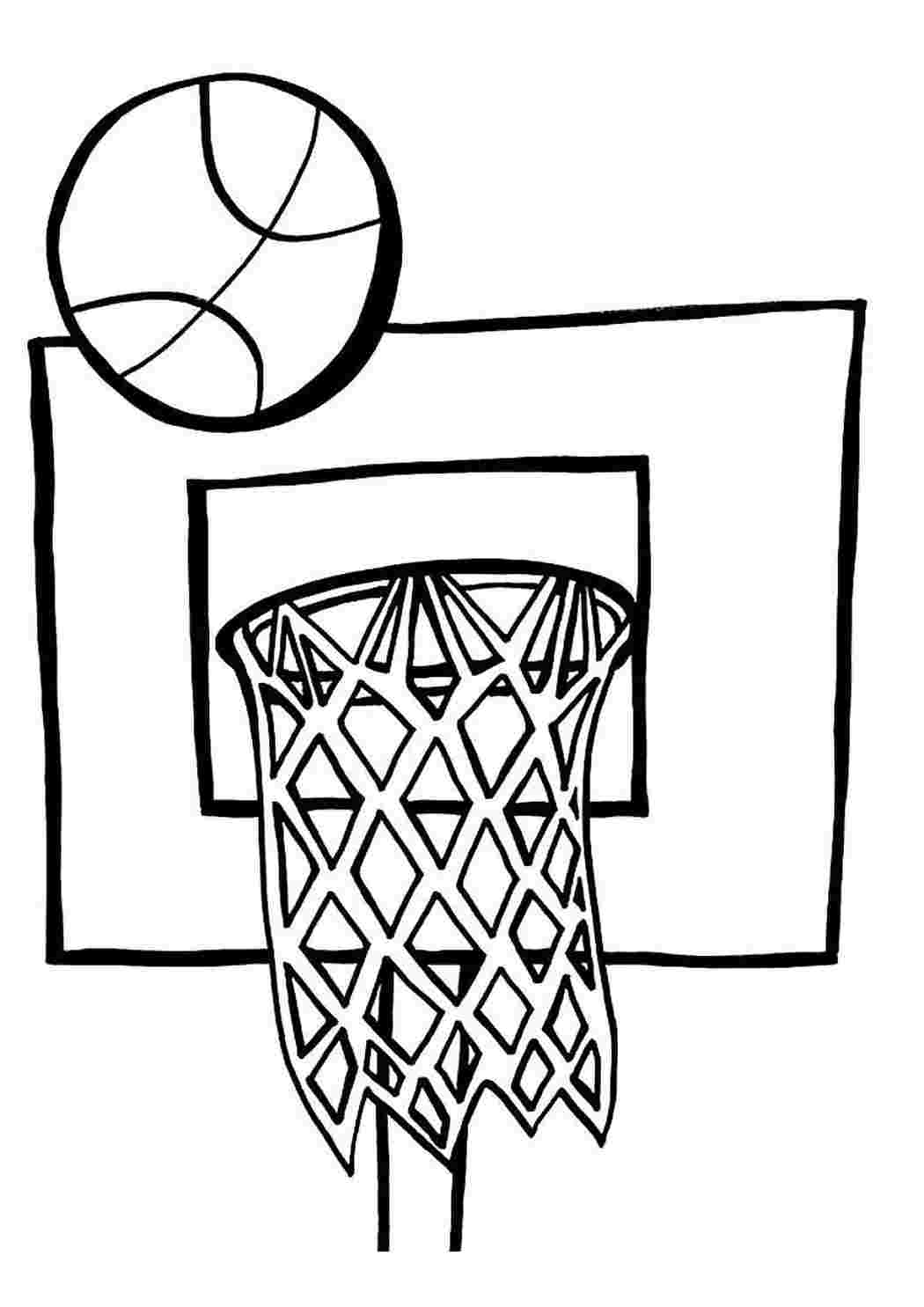 Раскраска спорт баскетбол
