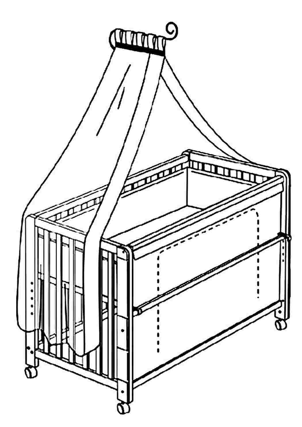 Как нарисовать колыбельку