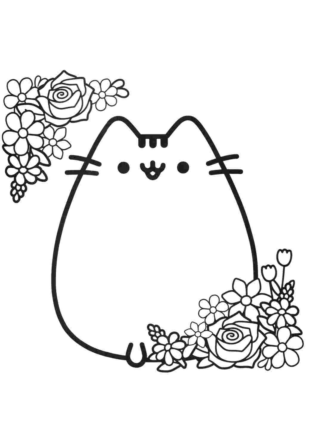 Раскраска котик пушин