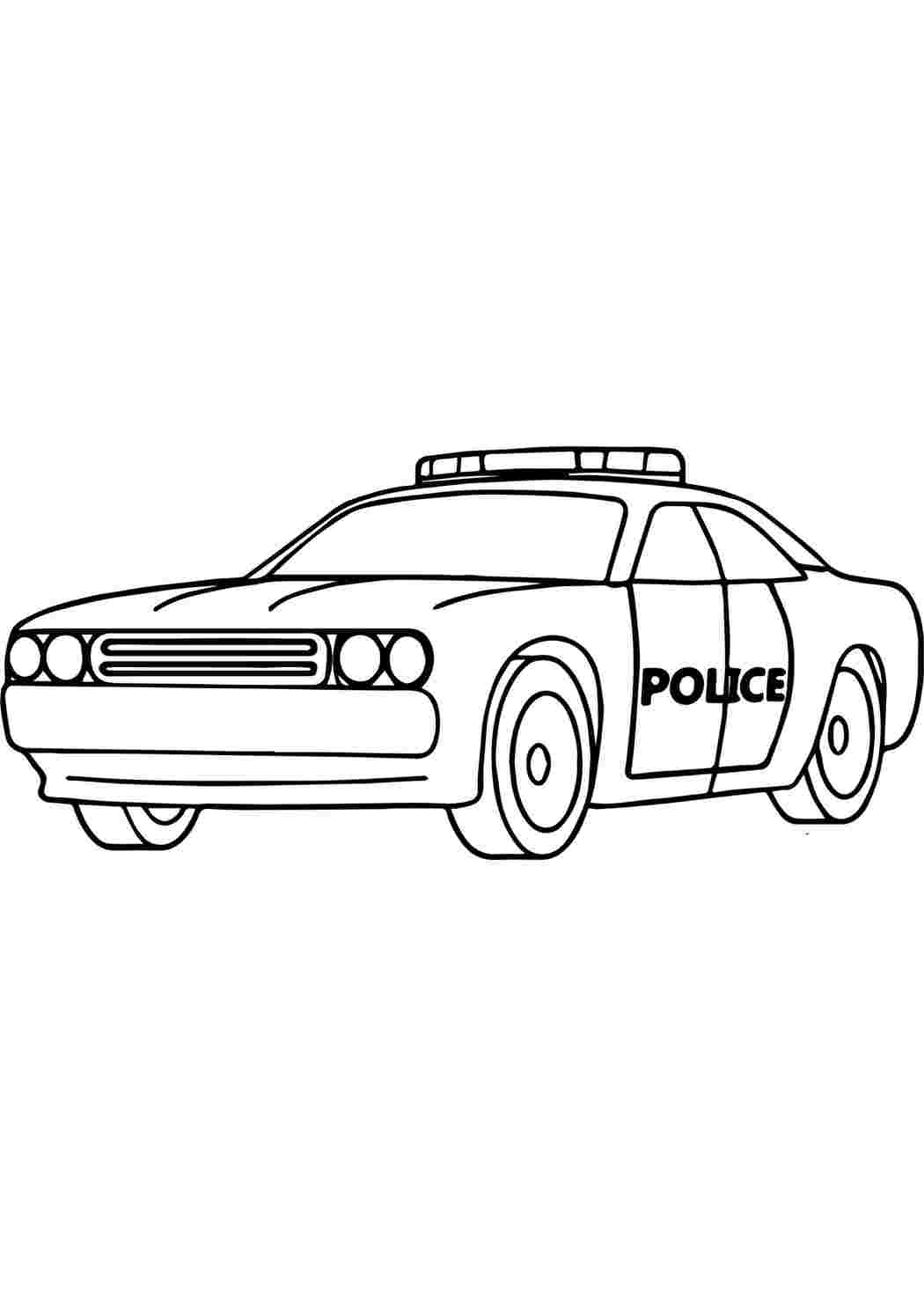 Полицейский Форд Мустанг раскраска