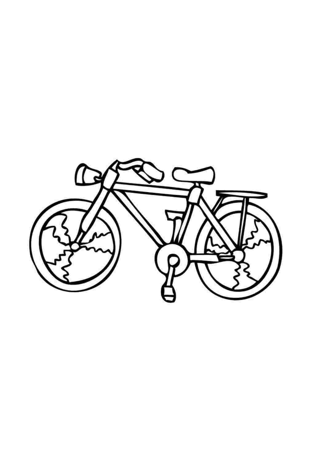 Велосипед раскраска для детей на прозрачном фоне