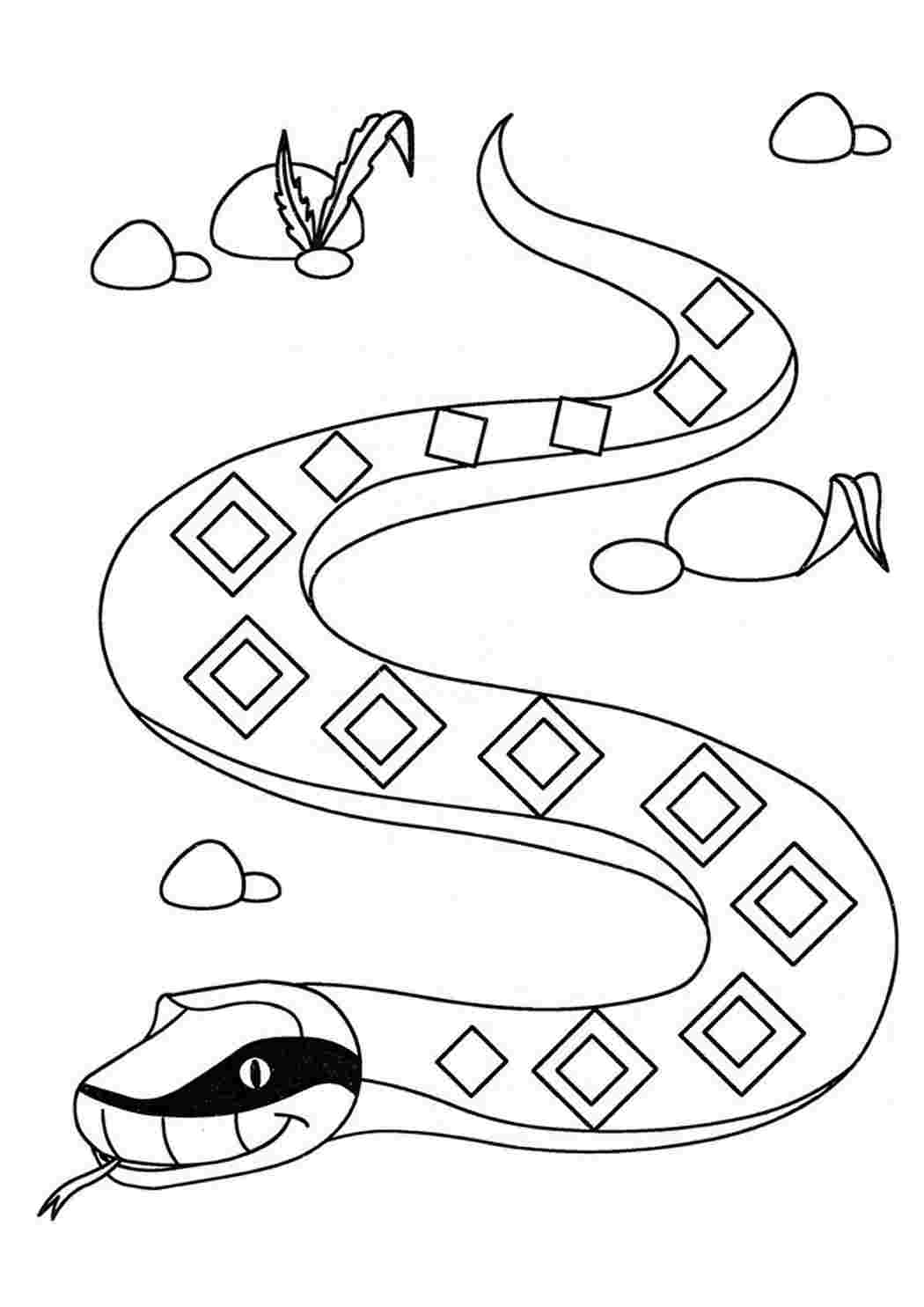 Змейка раскраска для детей