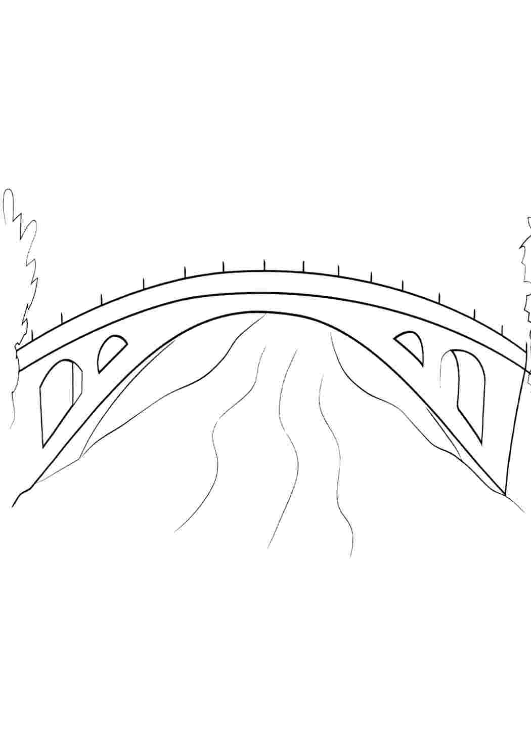 Раскраска мост через реку для детей. Раскраска. Крымский мост рисунок для срисовки. Деревянный мост сбоку перспектива. Мостик рисунок карандашом.
