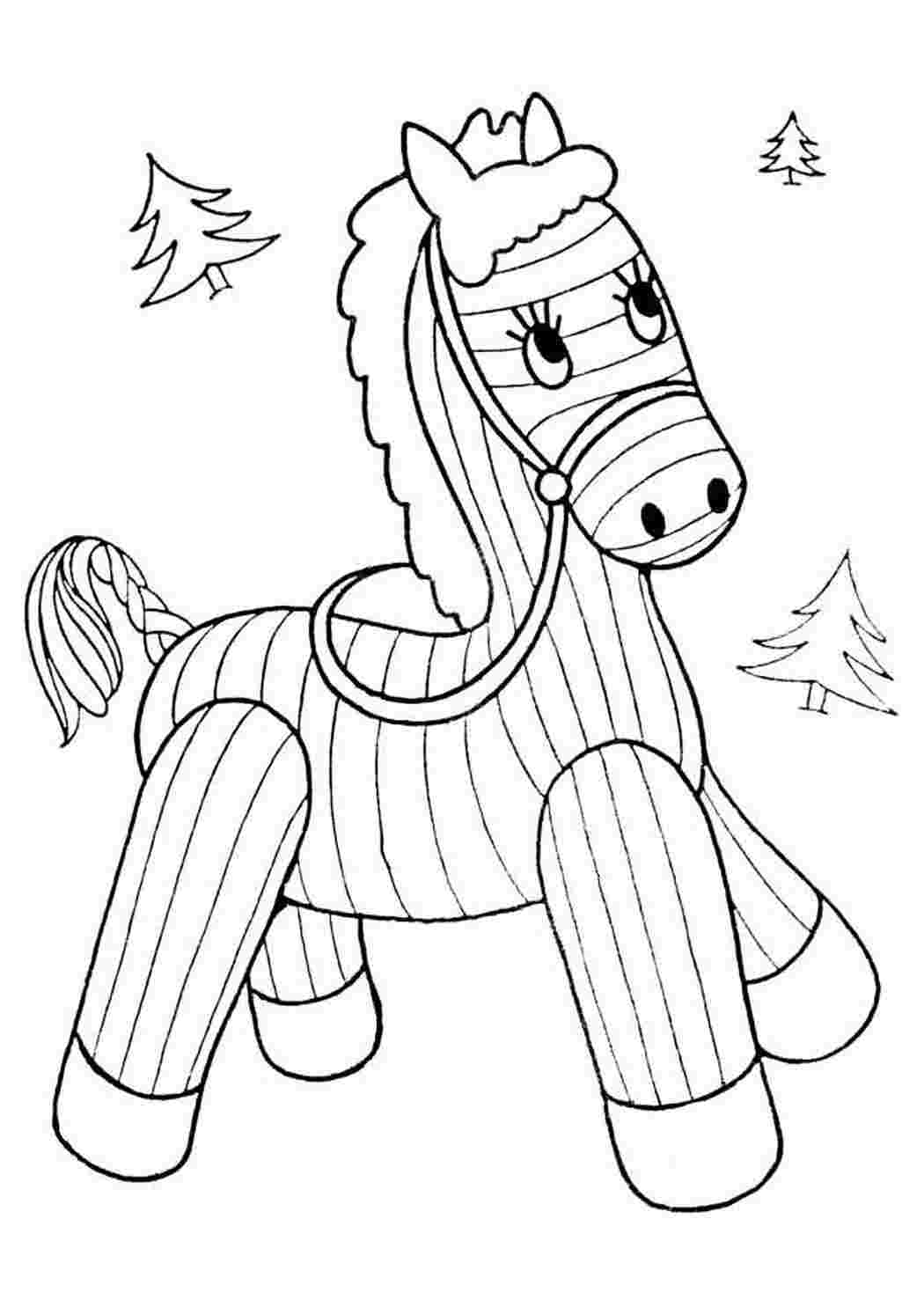 Раскрашиваем лошадку. Раскраска. Лошадка. Лошадь раскраска для детей. Лошадка раскраска для малышей. Новогодняя лошадка раскраска.