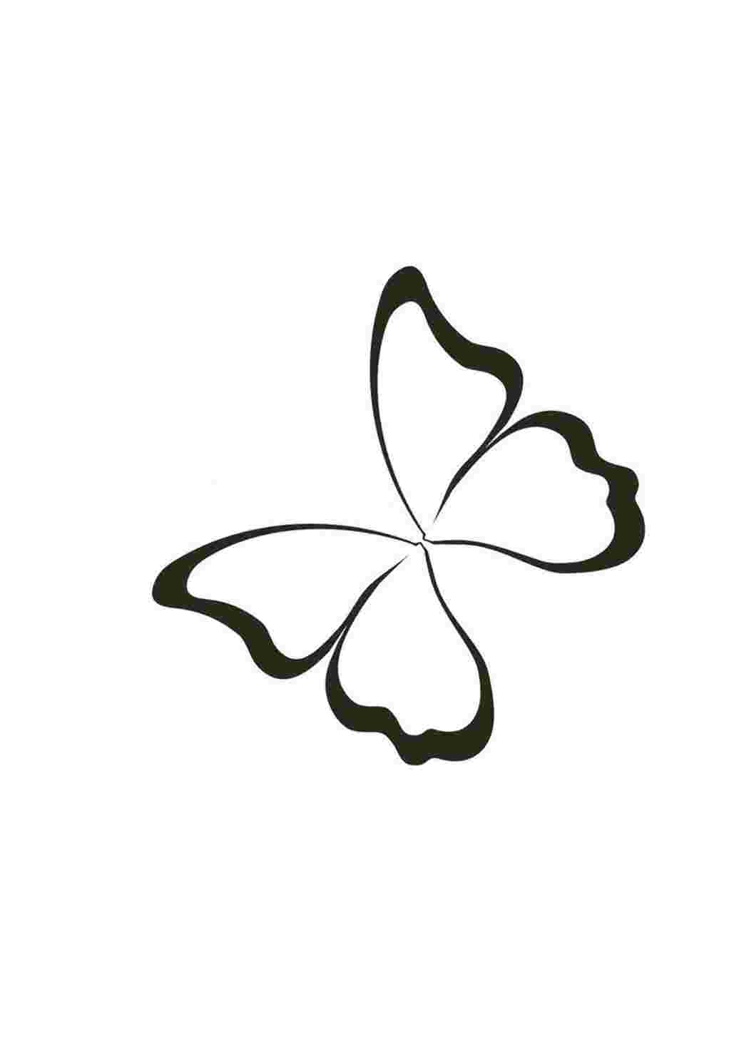 Трафарет бабочки простой