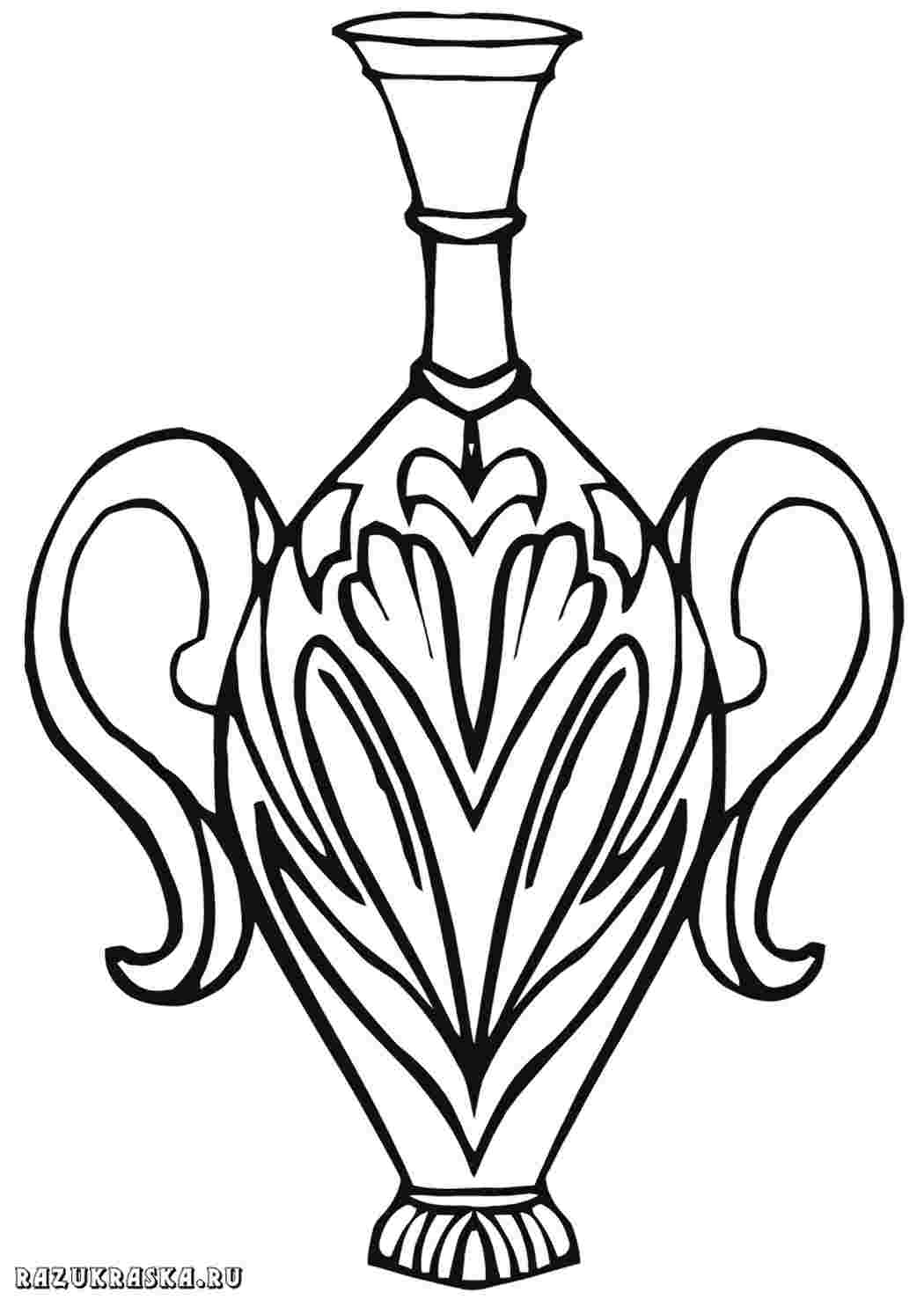 Ваза разукрашенная рисунок