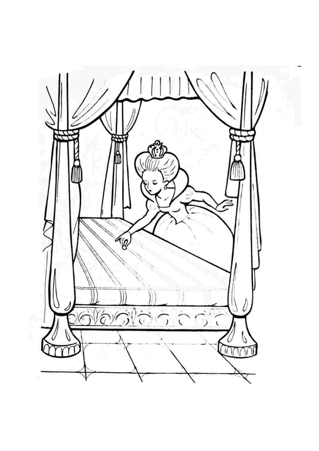 Рисунок к сказке Андерсена принцесса на горошине