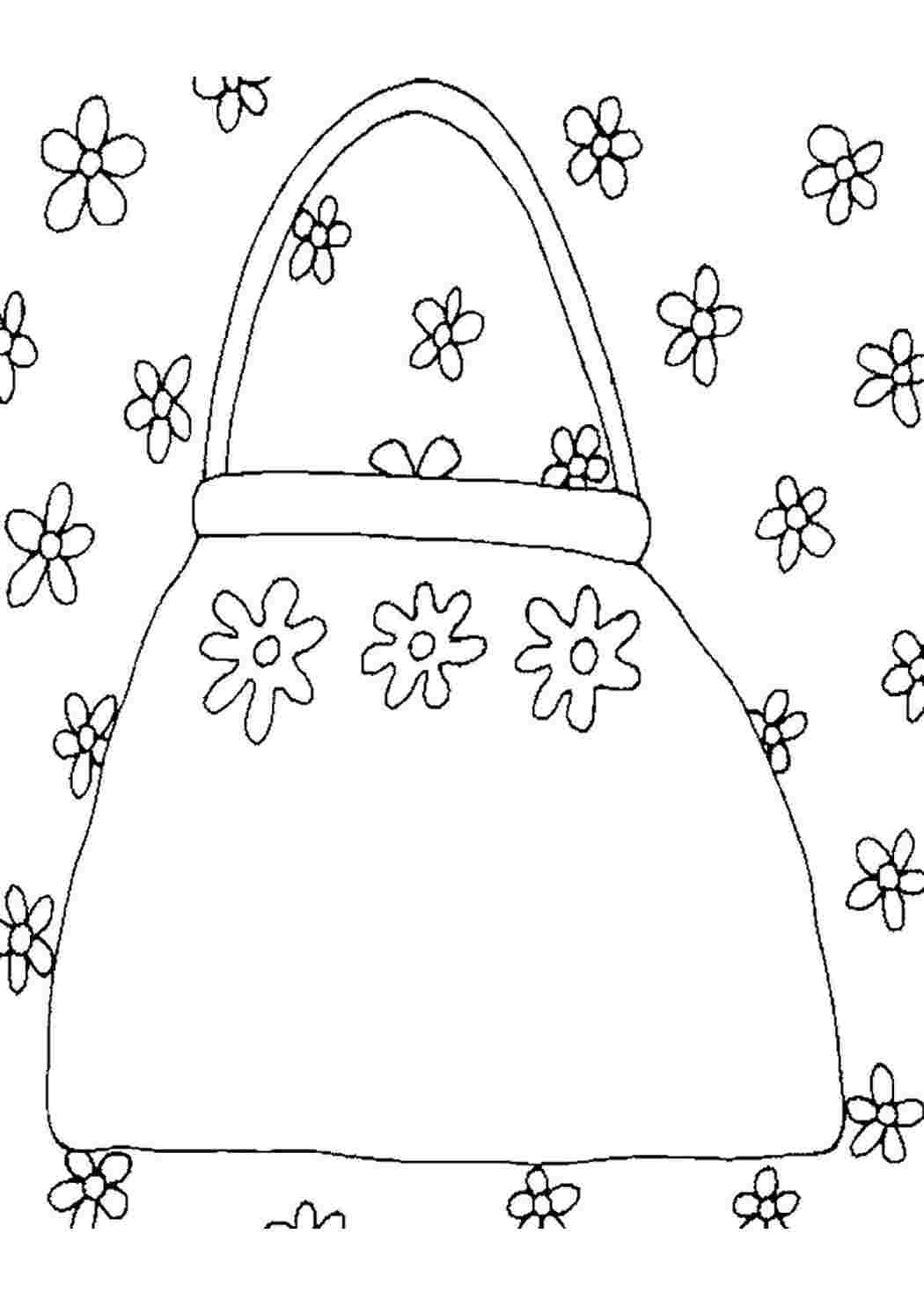 Раскраска сумочка для малышей