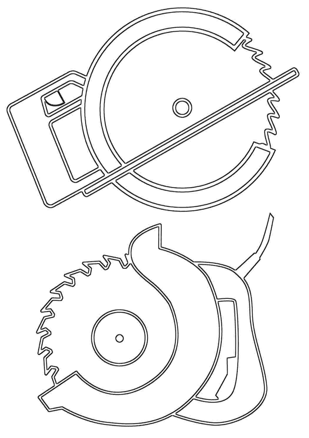 Рисунок пилы для детей