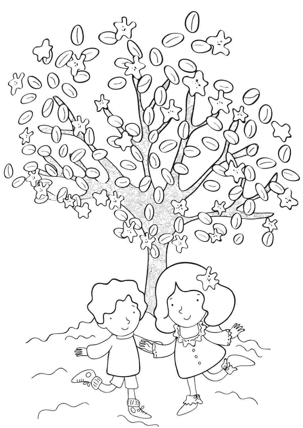 Чудо-дерево Чуковский раскраска