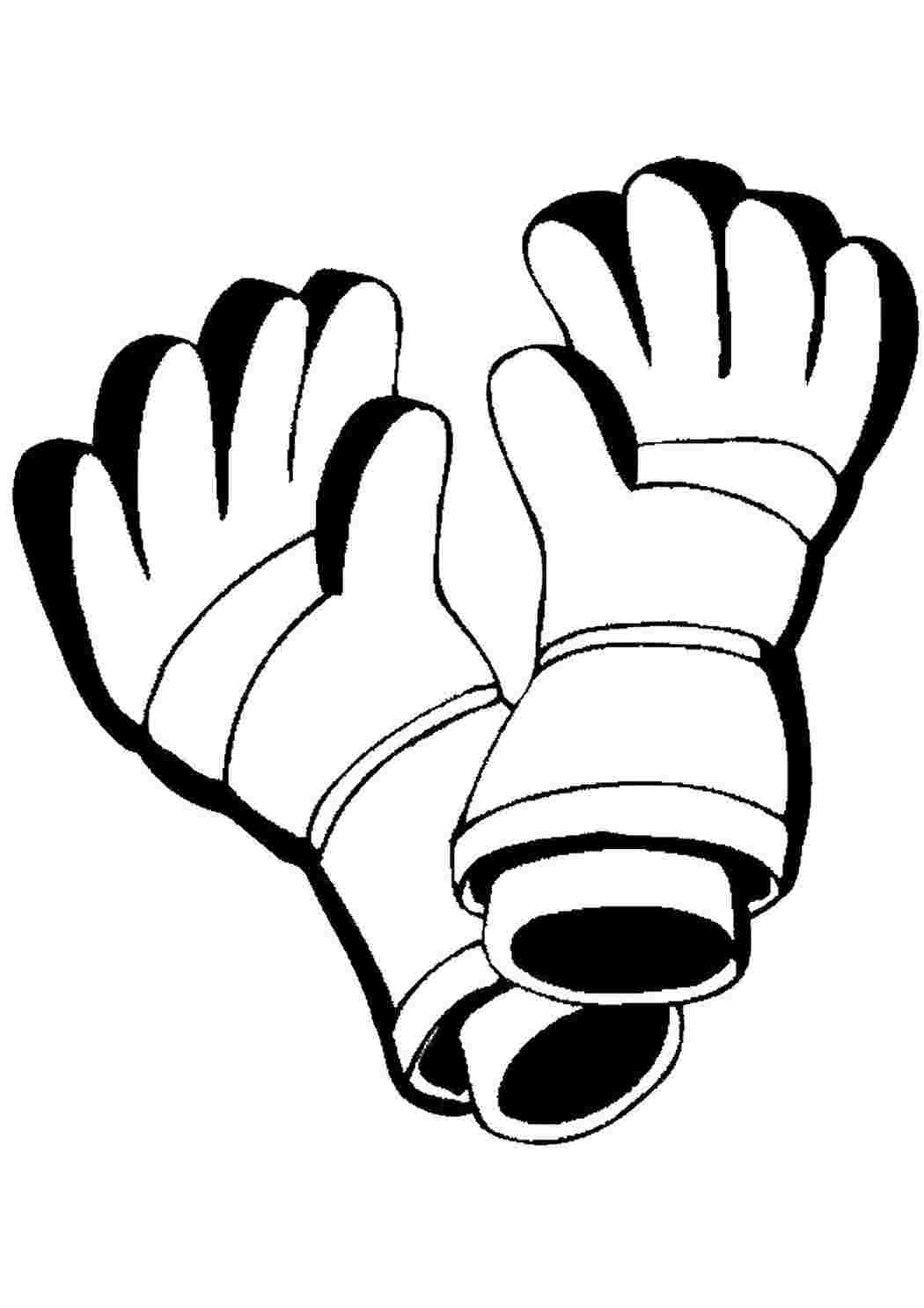 Боксерские перчатки раскраска