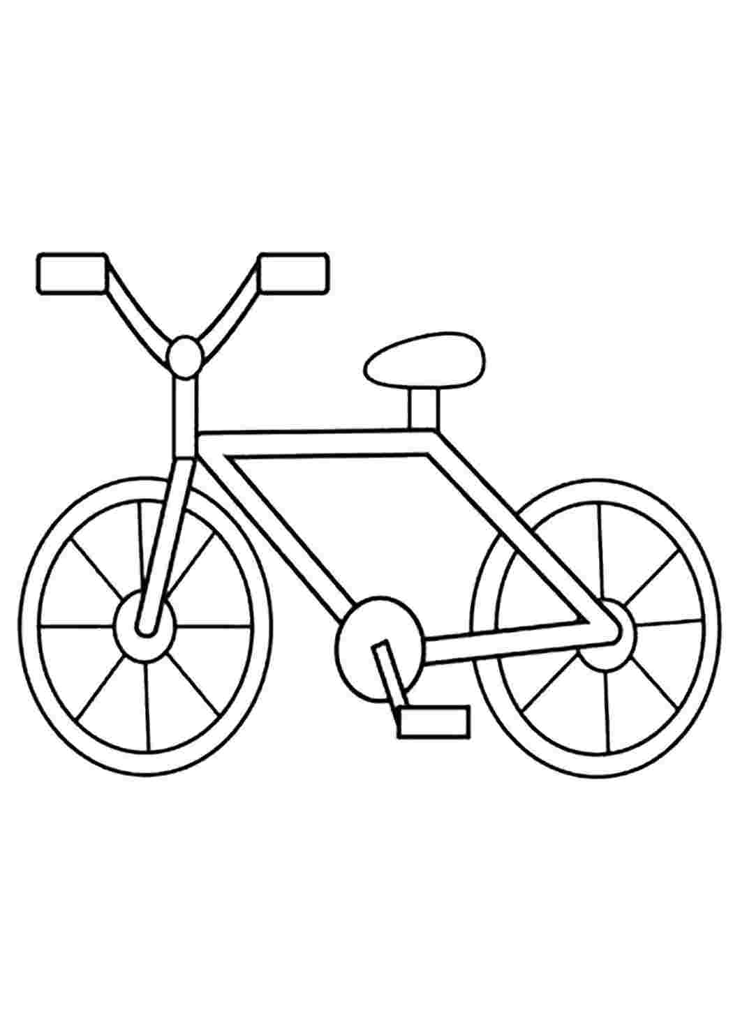 Здоровый образ жизни велосипед раскраска для детей