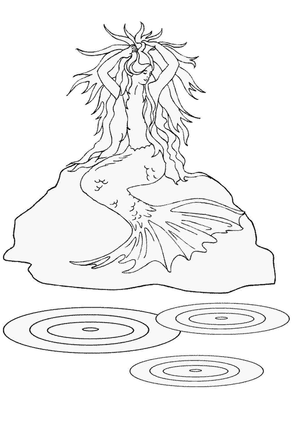 Рисунки для раскрашивания Sirena