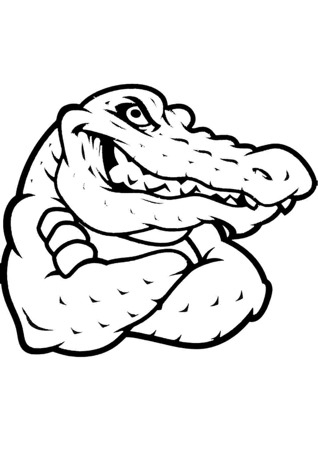Крокодил чб