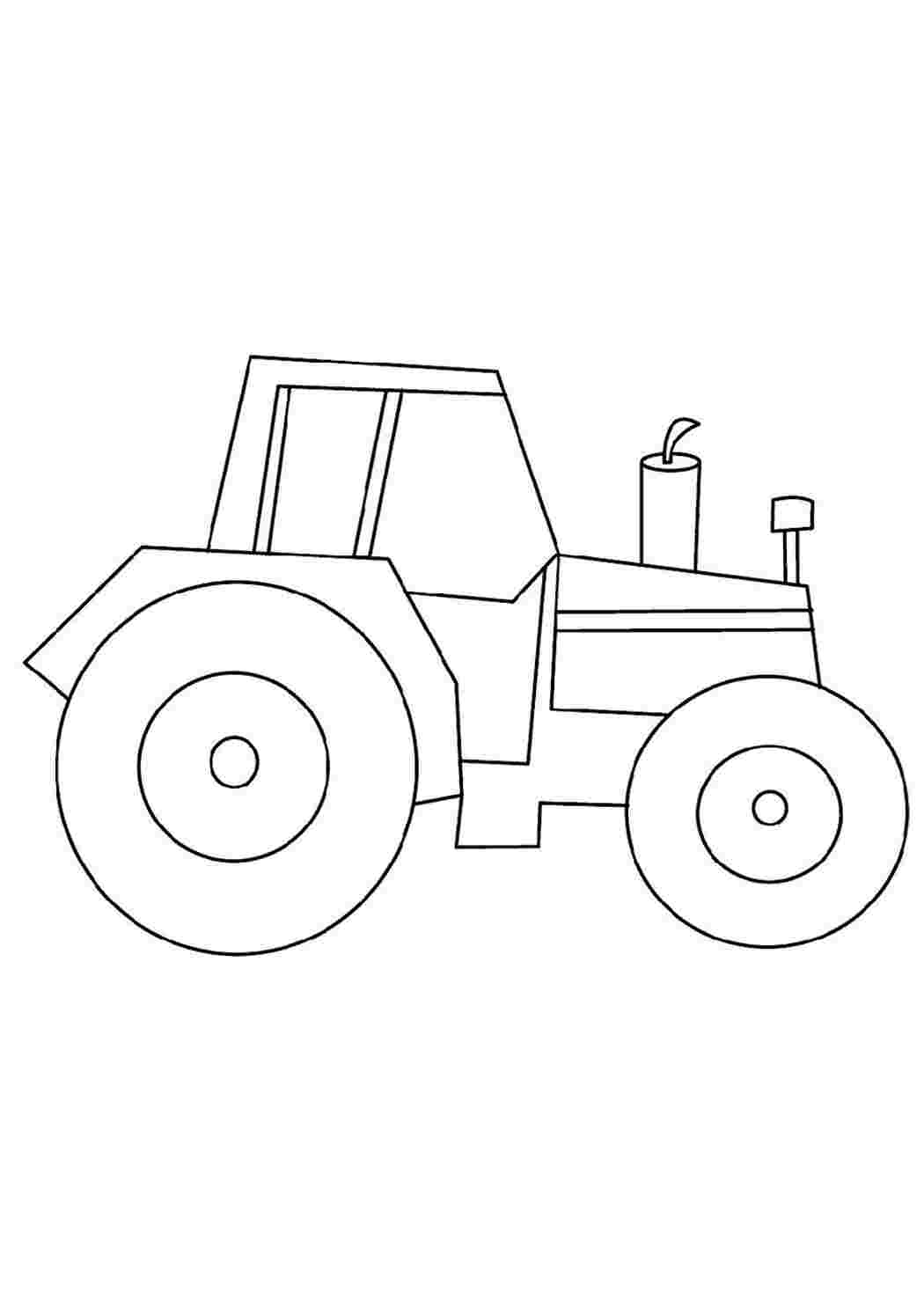 Раскраска трактор Беларус с прицепом