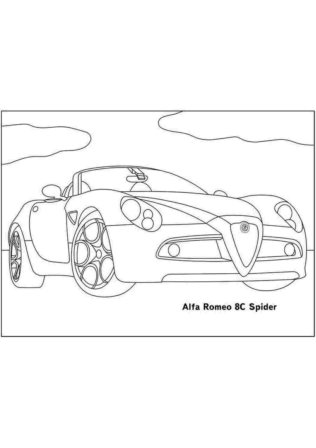 Раскраска Alfa Romeo 4c