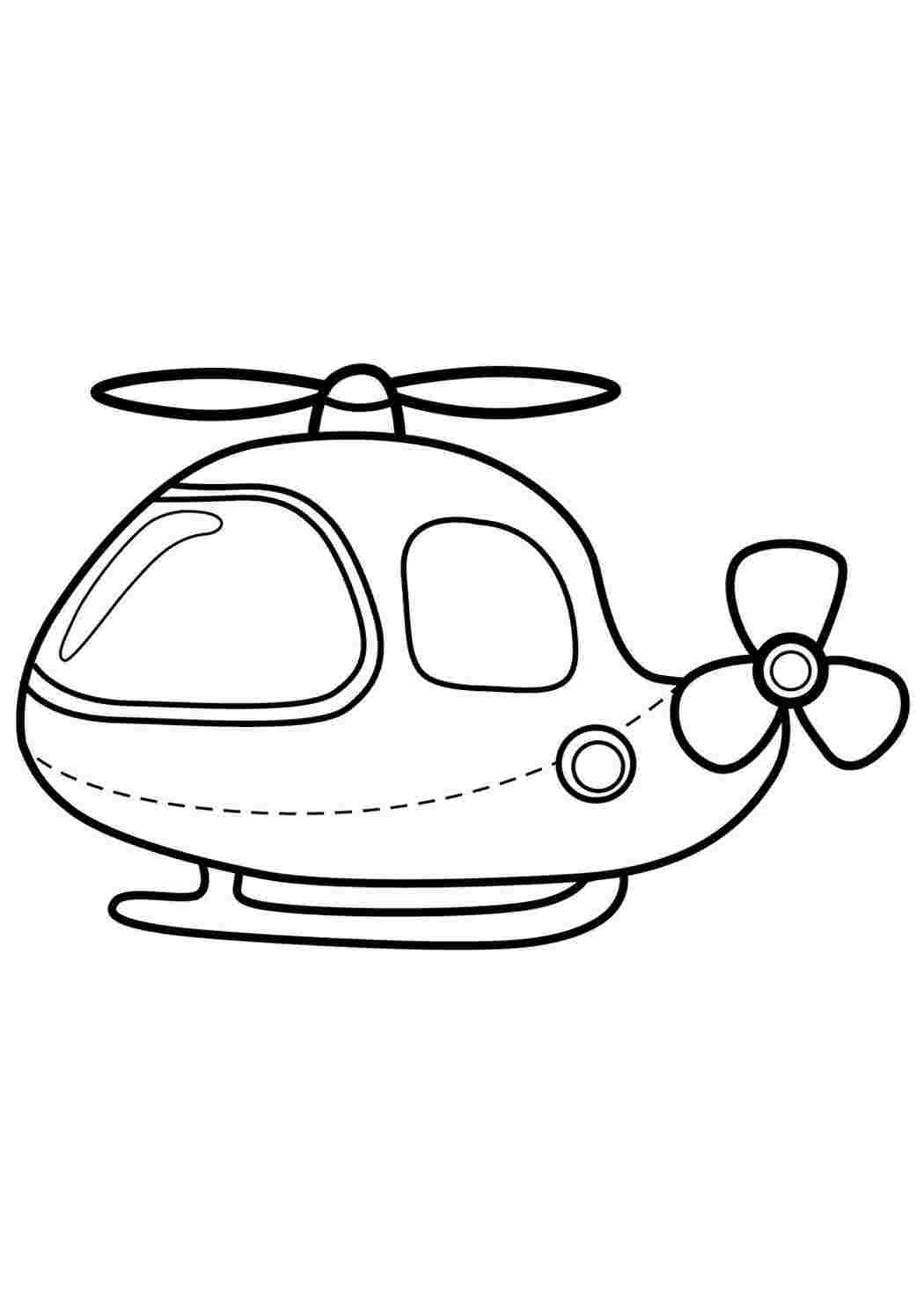 Шаблон вертолета для детей