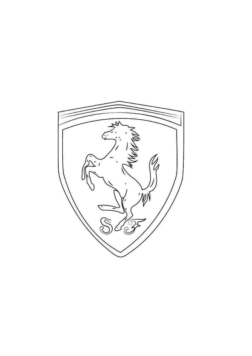 Логотип Ламборджини раскраска