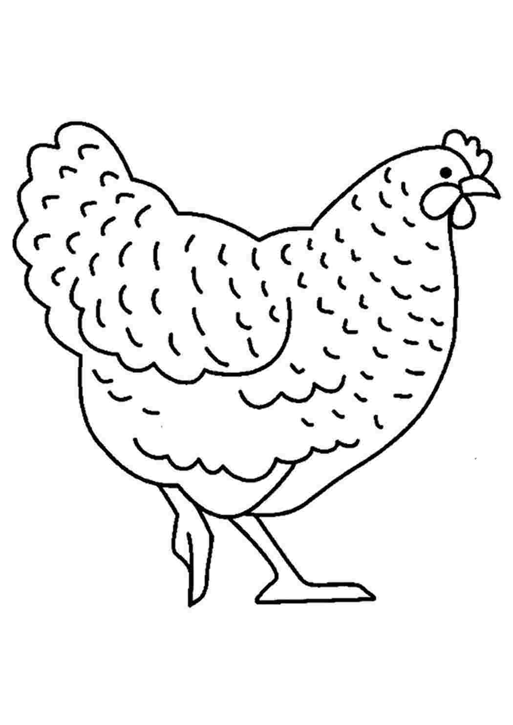 Трафарет курица для детей