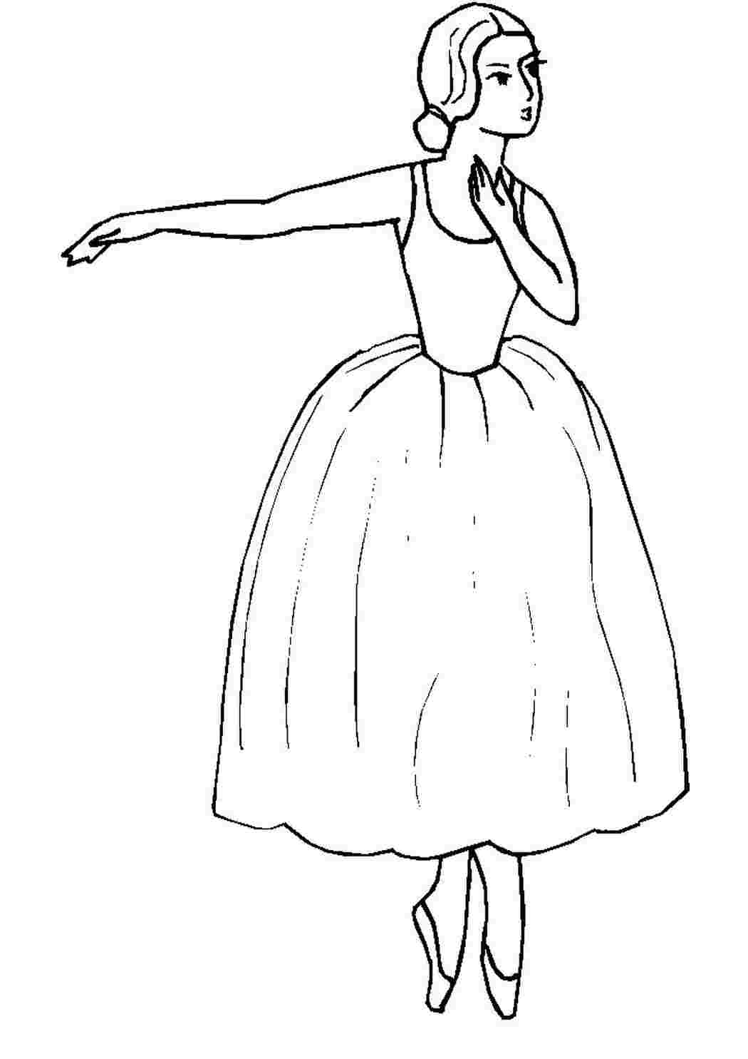 Балетное платье раскраска