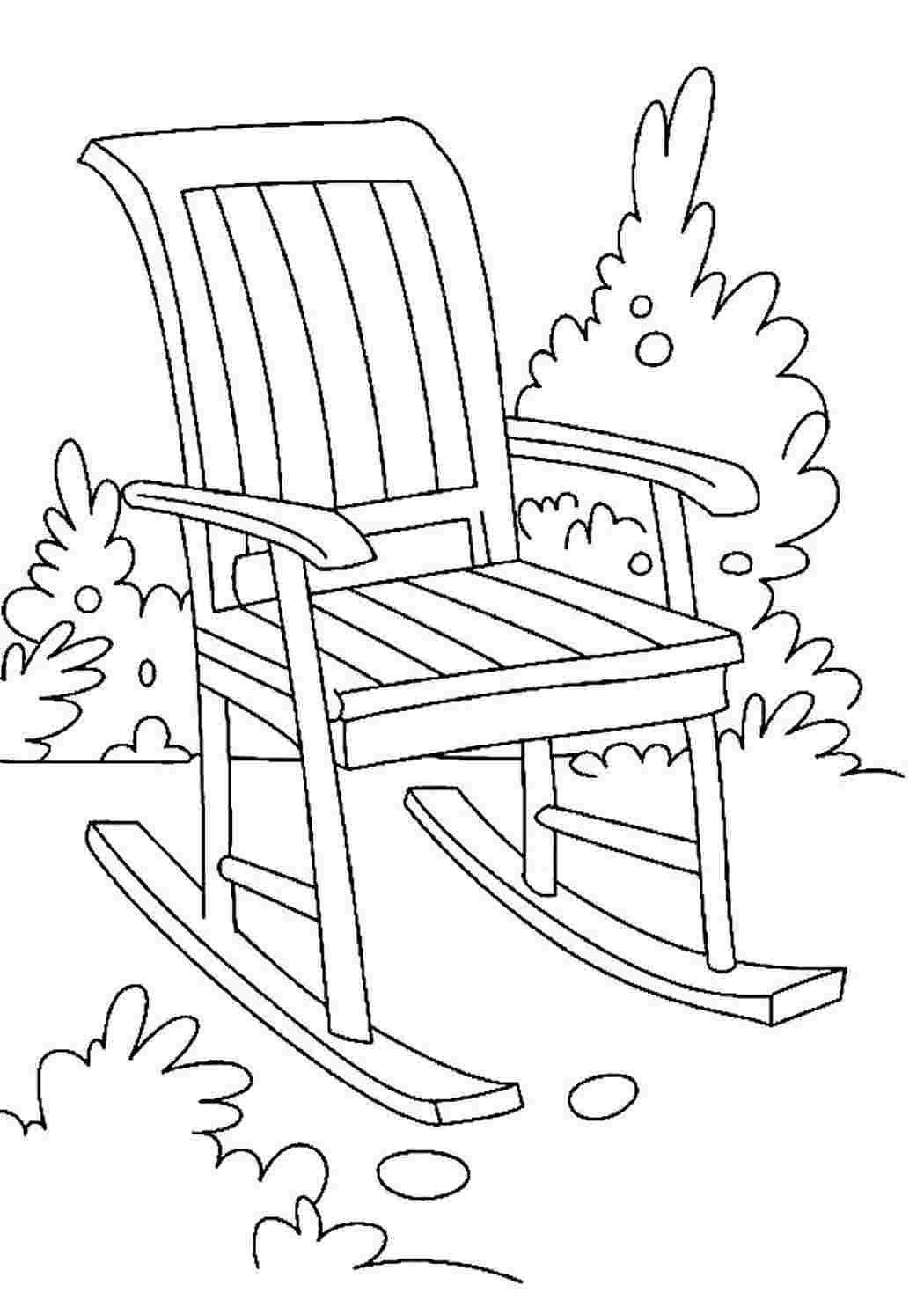 Кресло раскраска для детей