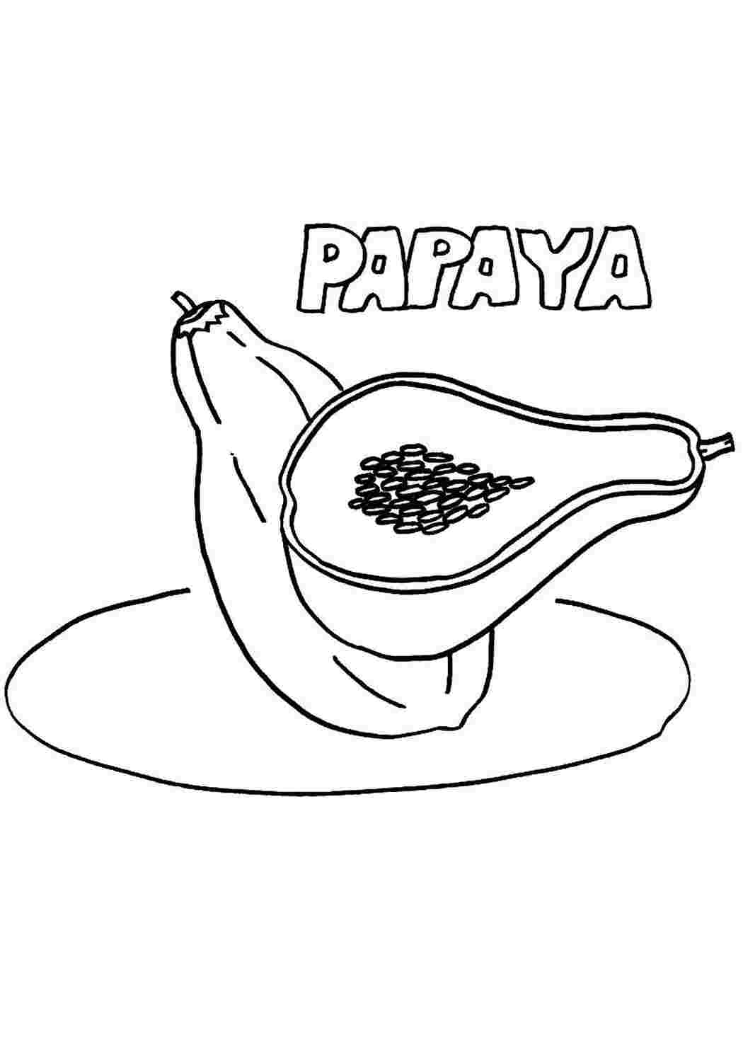Папайя рисунок для детей