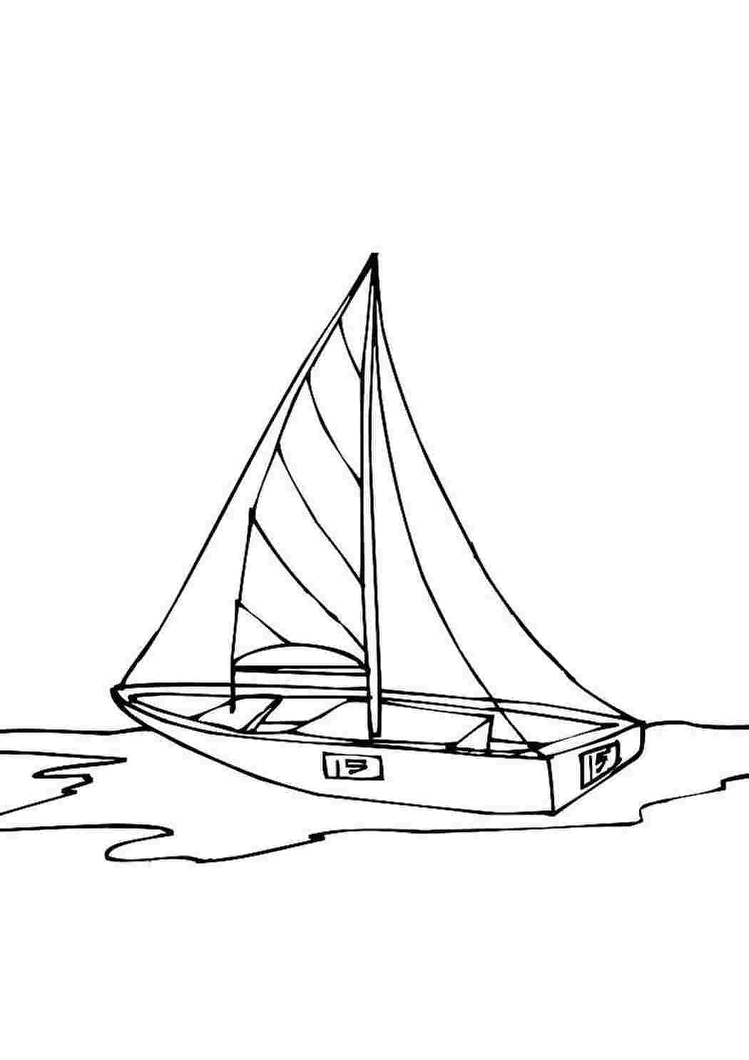 Лодка раскраска