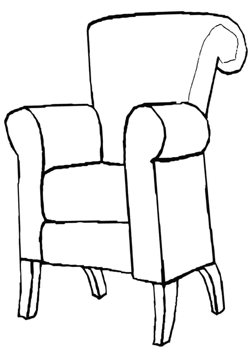 Раскраски кресло и стул