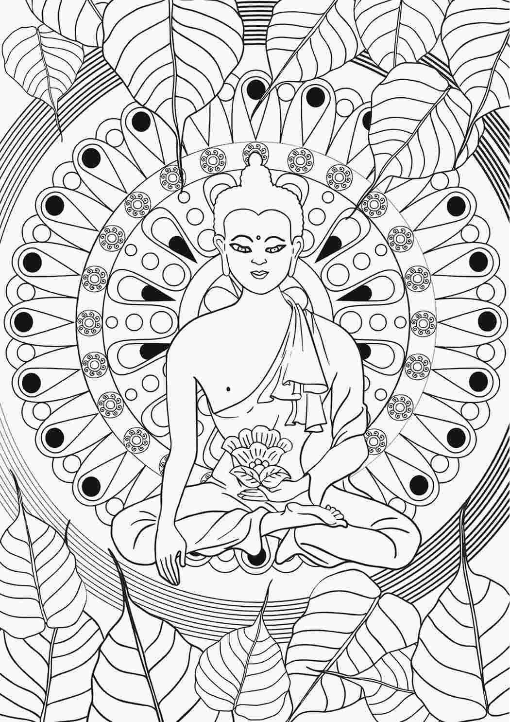 Буддийские мандалы для раскрашивания