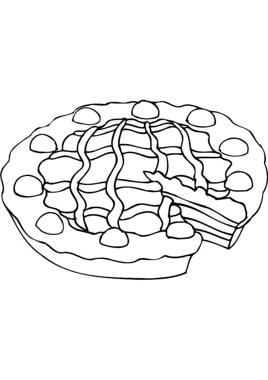 пирог раскраска