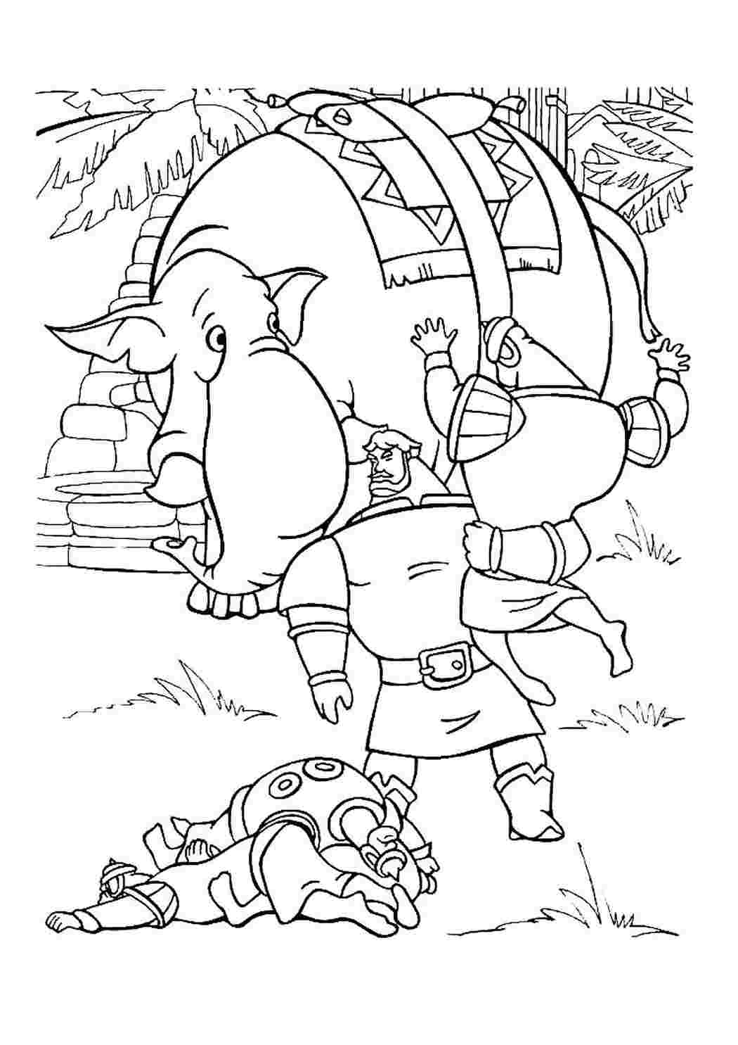 раскраски, Алеша Попович и Тугарин Змей, тихон, юлий, конь Sketches, Humanoid sk