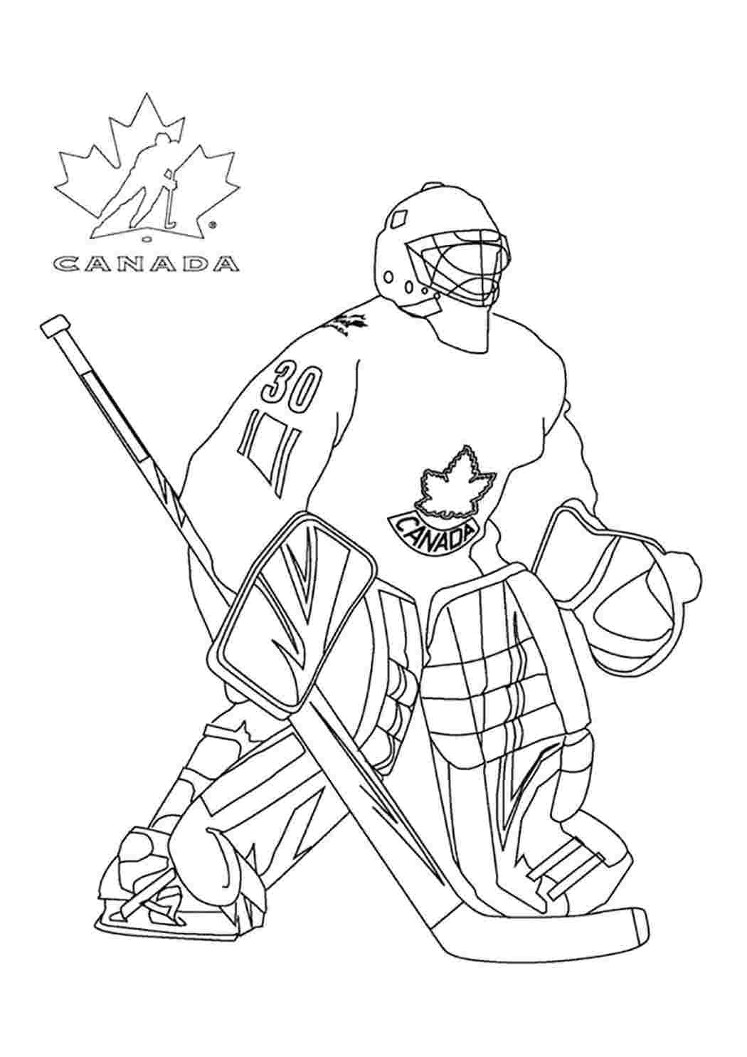 Хоккей Канада раскраска