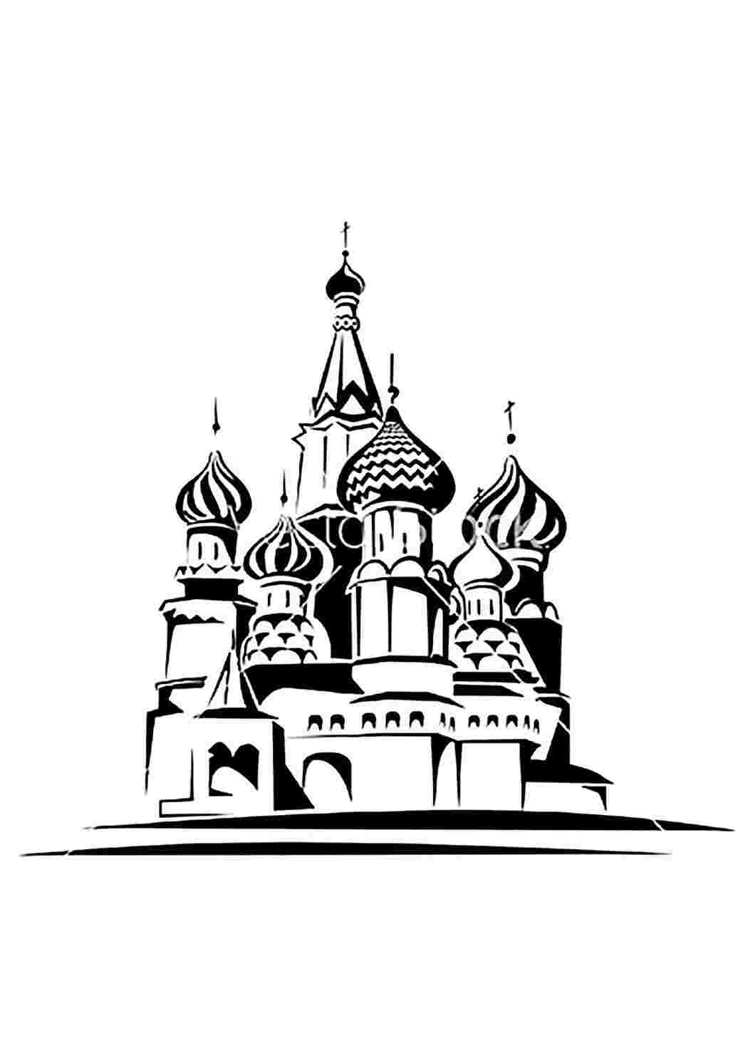Кремль Рисунок Черно Белый