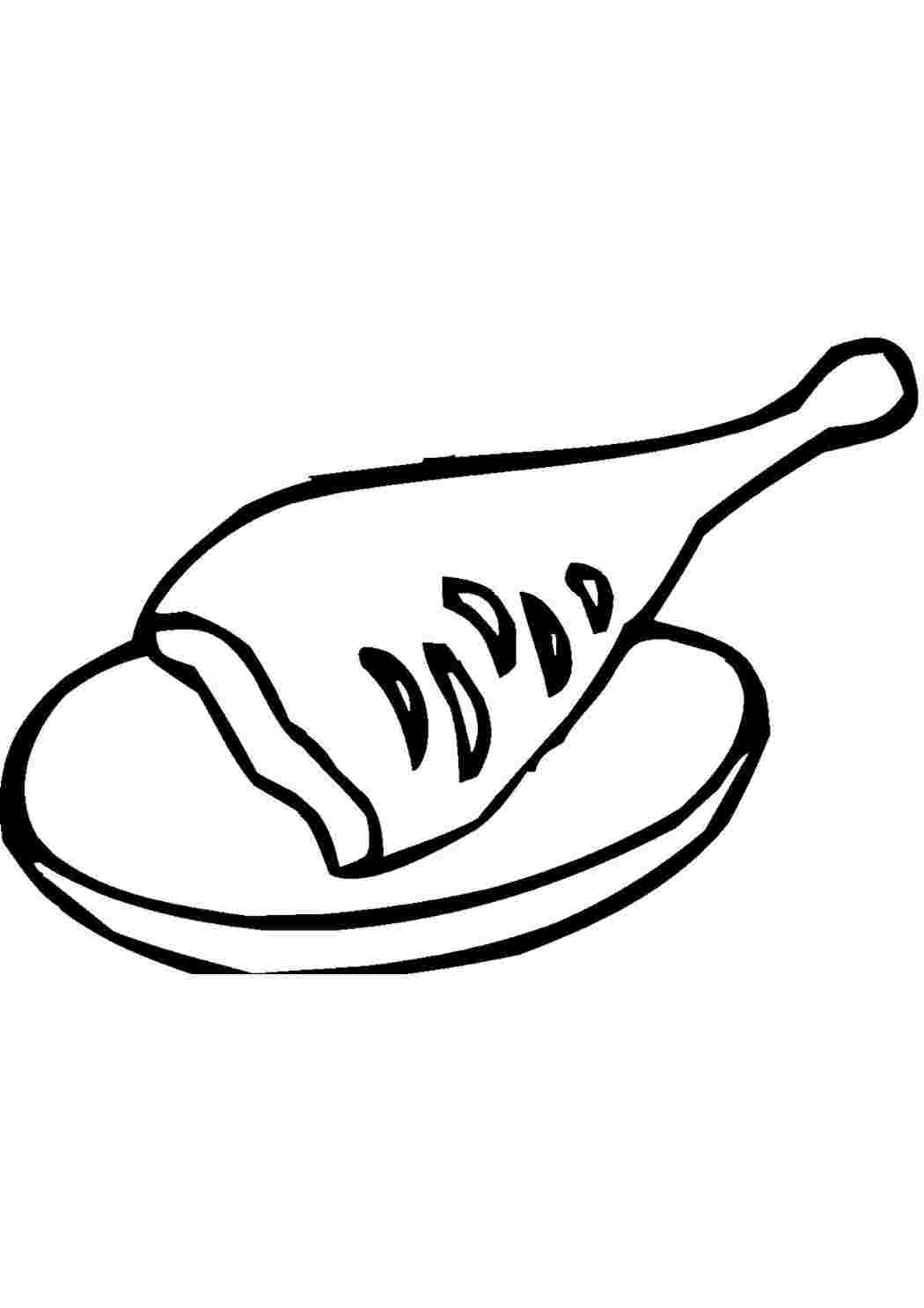 Картинка мясо раскраска