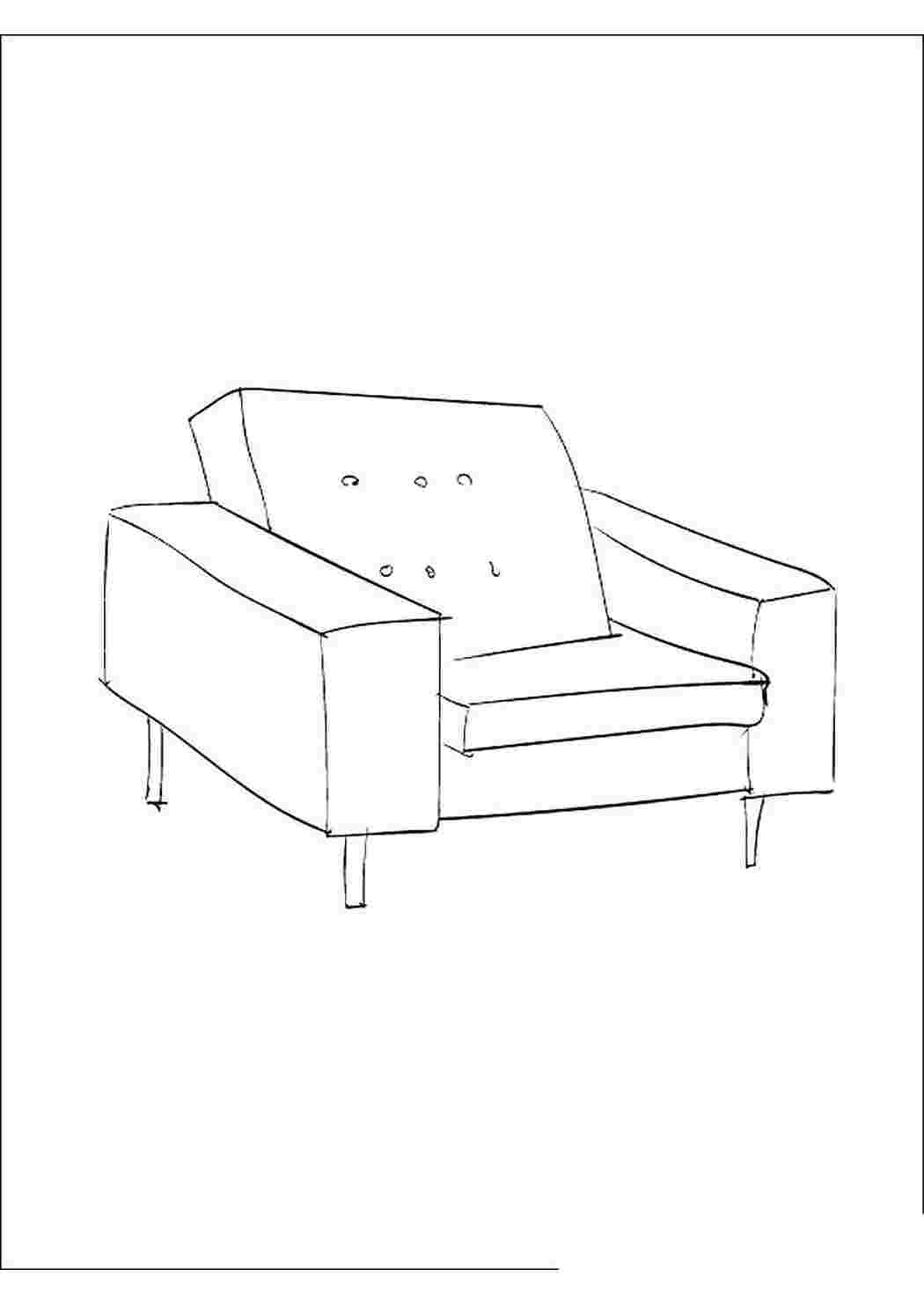Раскраска мебель кресло